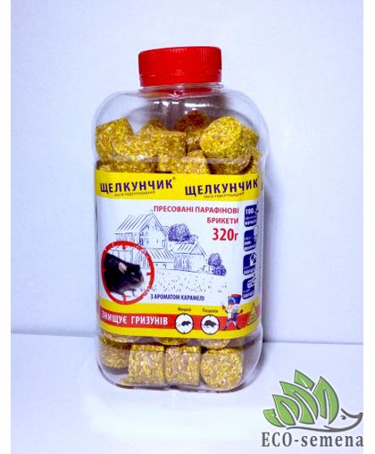 Брикеты Щелкунчик от грызунов с ароматом Карамели 320 г