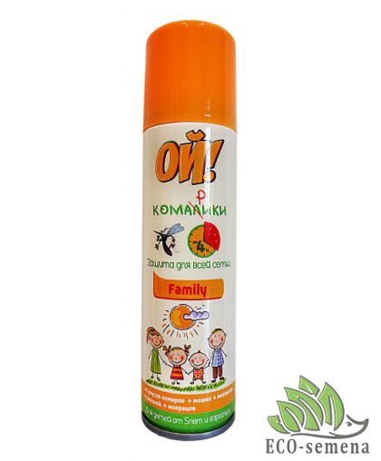 Аэрозоль от комаров Ой! Комарики Фэмили для всей семьи, 150мл