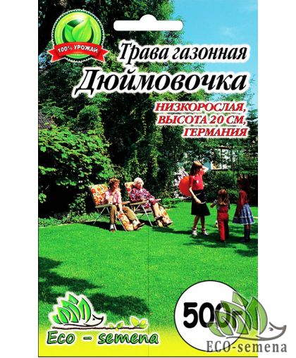 Семена Трава Газонная Дюймовочка 500 г Семена Трава Газонная Дюймовочка 500 г