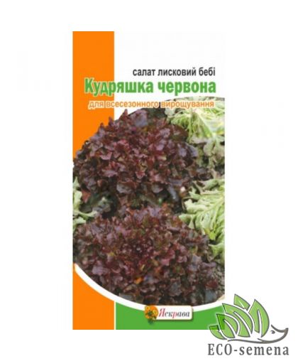 Семена Салат бэби Кудряшка красный Яскрава 1 г
