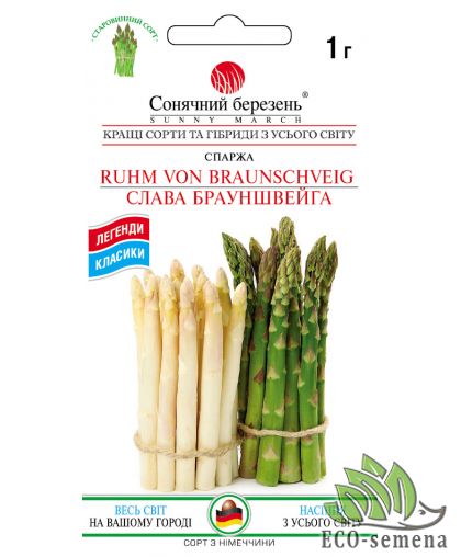 Спаржа Слава Брауншвейга (многолетняя) 1 г