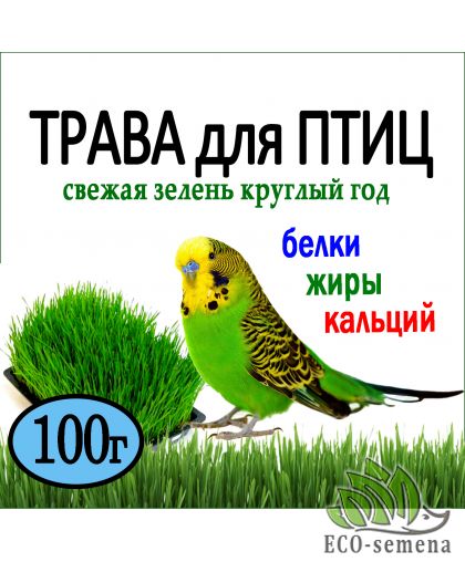 Семена Трава для Пернатых Попугаев Витаминный Коктейль 100 г