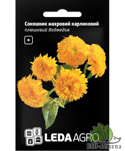 Подсолнечник Плюшевый Мишка карликовый Leda Agro 1 г