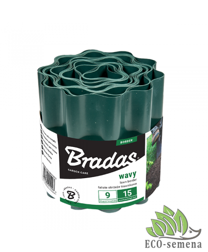 Садовый бордюр Bradas (Польша) 9 м х 10 см Зеленый